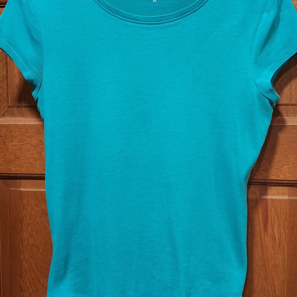Ann Taylor short sleeve turquois t-shirt